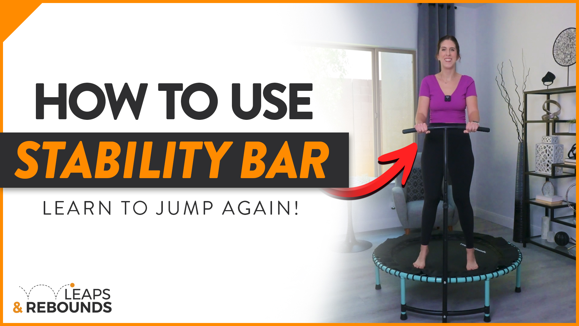 Woman working out on rebounder